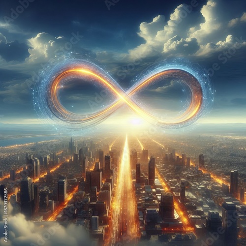 of infinity represents boundless quantity or