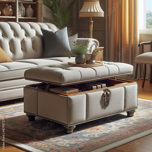 Ottoman Versatile multi functional ottoman with