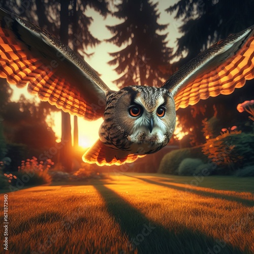 Owl Silent in the twilight