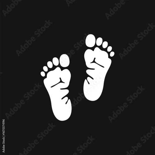 Adult footprint vector silhouette illustration. Human feet imprint design perfect for family concept, healthcare, wellness, anatomy study, lifestyle graphics, shoe design, and walking symbol artwork