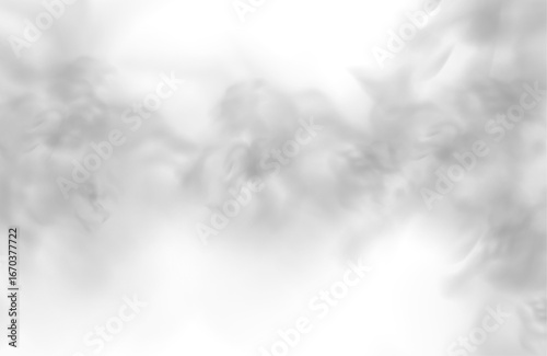 A smoky cloud effect with varying opacity creates a realistic foggy atmosphere. The gray and white gradients blend seamlessly. Perfect for digital art, gaming environments, or cinematic effects.