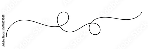 and drawn curve line vector set. Abstract swirl and curve line. One continuous squiggle line. Curve wave seamless pattern. Swirl and wave Line, Vector illustration.