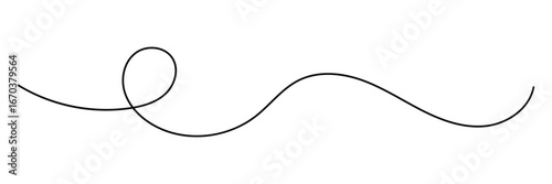 and drawn curve line vector set. Abstract swirl and curve line. One continuous squiggle line. Curve wave seamless pattern. Swirl and wave Line, Vector illustration.