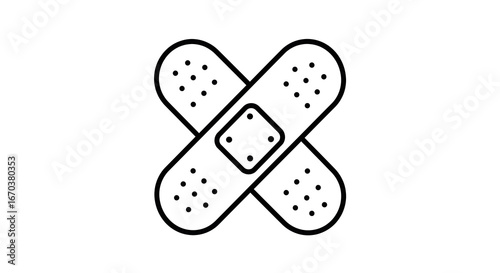 Adhesive Bandage Icon First Aid Medical Treatment