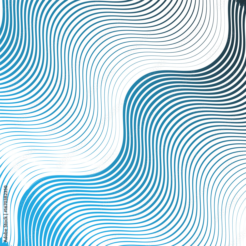Fototapeta premium abstract blue gradient colour diagonal thik to thin wave line pattern used for background ,textile, and wallpaper etc