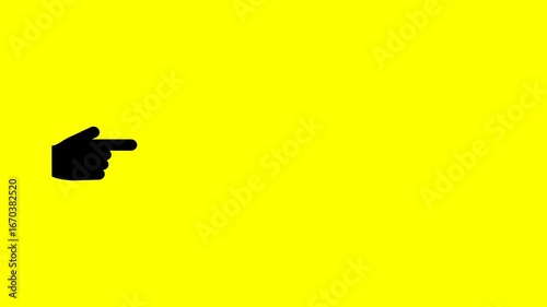  animated video of a hand pointing to the right icon on a white background