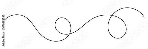 Seamless pattern of continuous wavy lines. Wavy curvy long squiggles line, loopy line, wave line. Curved single line. long hand drawn squiggle. Vector illustration