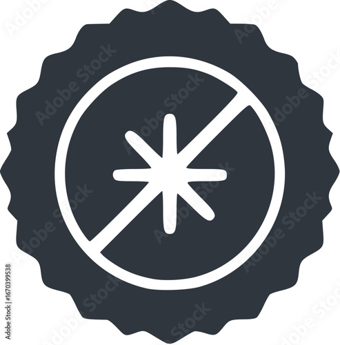 Snowflake and Prohibited Icon (눈송이 및 금지 아이콘)