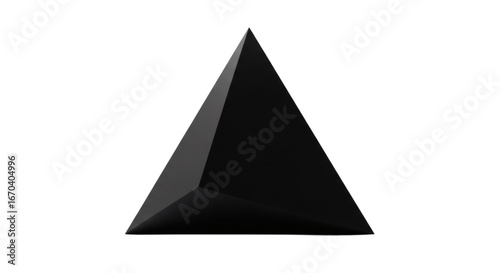 Free Download Black pyramid shape isolated on a plain white background image - GFXLoad