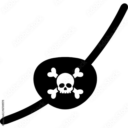 Pirate eyepatch with skull and crossbones Symbol, Pirate Skull