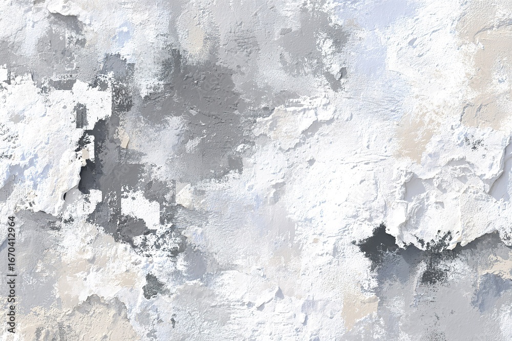 Fototapeta premium Textured abstract artwork featuring shades of gray, white, and cream with a soft, layered appearance in a minimalist style