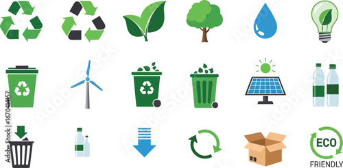 Promote eco friendly living with recycle and renewable energy concepts