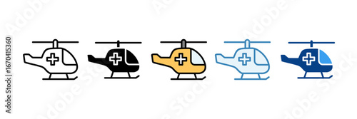 Medical Evacuation  Icon Set Multiple Style Collection