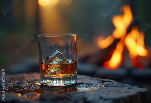 Whiskey by Firelight: Cozy Evening Ambiance
