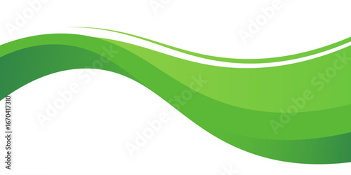 Green creative wave business banner background