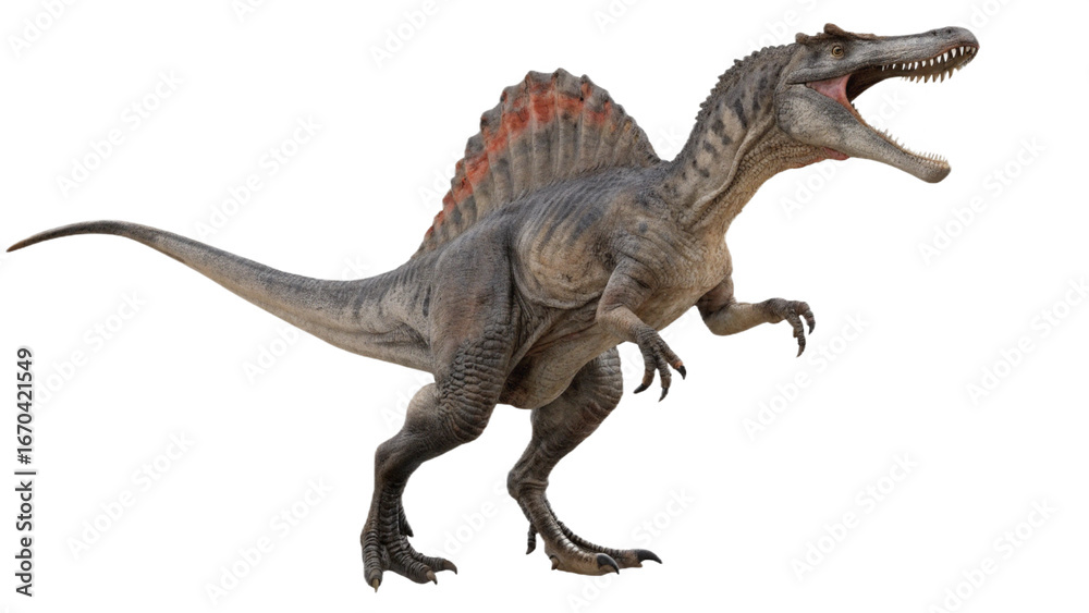 Fototapeta premium Spinosaurus isolated on transparent PNG background