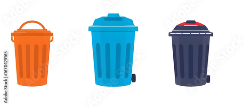 trash, can, icon, bin, waste, garbage, container, recycle, rubbish, disposal, vector, illustration, symbol, delete, dustbin, basket, clean, sanitation, office, simple, outline, flat, design, minimal, 
