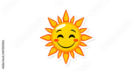 bright happy sun, sunshine cartoon art, happy weather sun, sun with blush cheeks