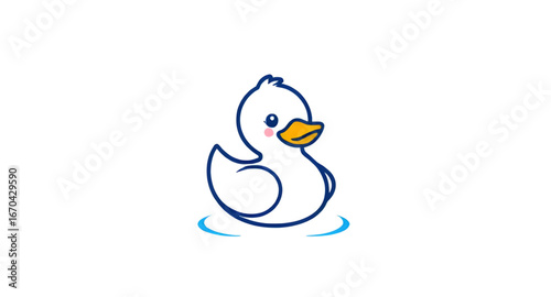 duck, cartoon, icon, cute, animal, vector, illustration, bird, character, yellow, adorable, mascot, graphic, design, childish, funny, playful, kids, clipart, simple, outline, drawing, doodle, baby, be