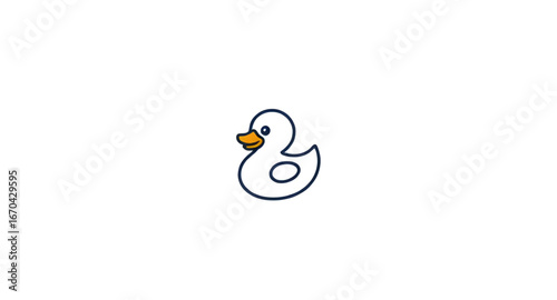 duck, cartoon, icon, cute, animal, vector, illustration, bird, character, yellow, adorable, mascot, graphic, design, childish, funny, playful, kids, clipart, simple, outline, drawing, doodle, baby, be