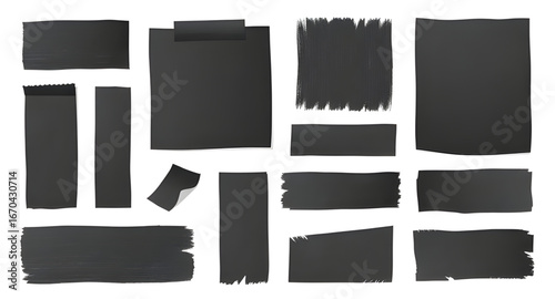 adhesive, tape, black, realistic, collection, sticky, glue, strip, strips, roll, rolls, binding, fixing, repair, office, stationery, tool, tools, hardware, material, texture, matte, dark, shadow, deta