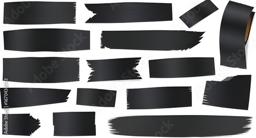 adhesive, tape, black, realistic, collection, sticky, glue, strip, strips, roll, rolls, binding, fixing, repair, office, stationery, tool, tools, hardware, material, texture, matte, dark, shadow, deta
