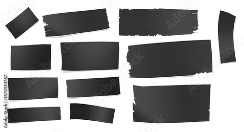 adhesive, tape, black, realistic, sticky, glue, strip, roll, binding, fixing, repair, office, stationery, tool, hardware, material, texture, matte, dark, shadow, detail, closeup, isolated, white, back