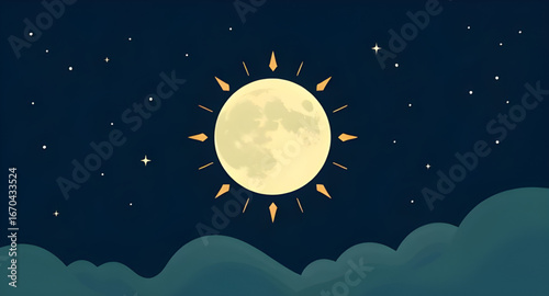 moon, night, sky, dark, stars, moonlight, nighttime, celestial, lunar, silhouette, twilight, calm, peaceful, quiet, serene, glowing, shining, blue, black, cosmos, astronomy, nightscape, horizon, dream