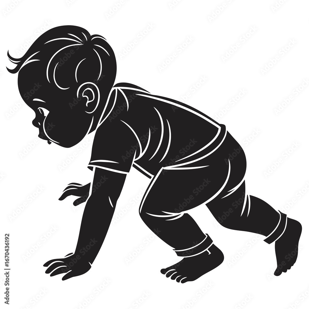 Fototapeta premium vector illustration of a baby