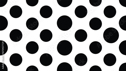 Large Black Polka Dot Pattern Icon.