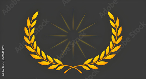 gold laurel wreath, golden wreath vector, victory wreath, award laurel wreath, champion wreath, gold badge wreath, honor wreath emblem, premium laurel vector, luxury wreath design, achievement wreath 