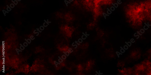 Splash brush red watercolor isolated on black background, old wall texture cement dark red abstract, red smoke on black background, elements for vibrant designs.