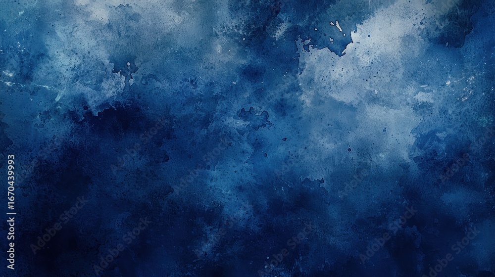 Obraz premium Deep blue watercolor background