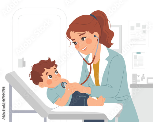 Pediatrician Examining a Toddler A Caring Doctor's Visit