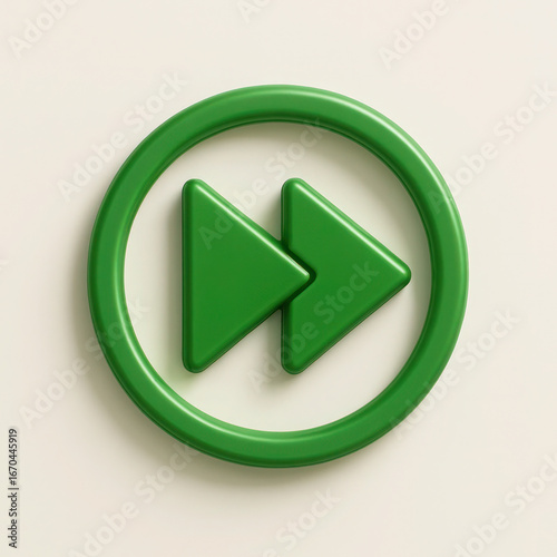 Free Download Green fast forward button icon, isolated on white background - GFXLoad