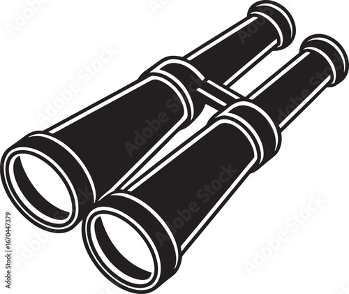 Vintage Binoculars Illustration