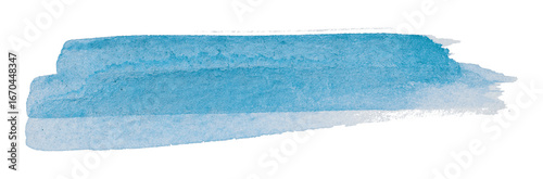 light blue watercolor background. Artistic hand paint. Isolated on transparent background.