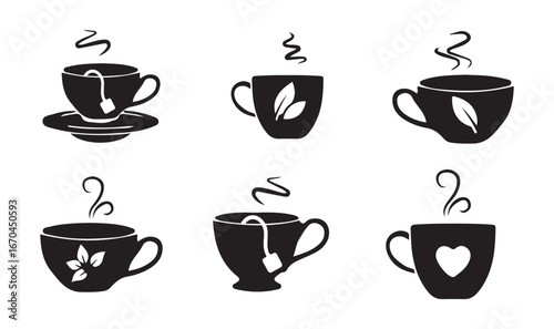 coffee cup icon, Coffee cup silhouette , Tea Cup  icon,  tea doodle collection icon, vector illustration