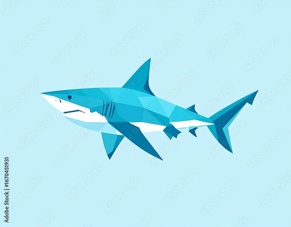 Fototapeta premium Geometric shark design