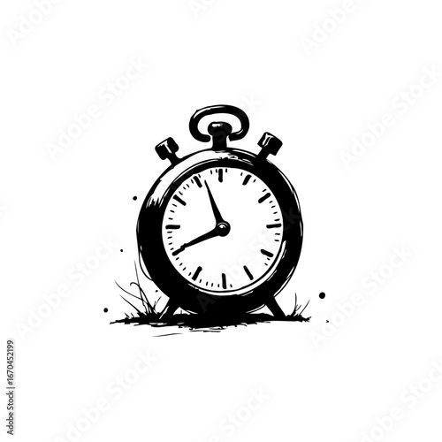Alarm clock illustration depicting the passage of time reminding of urgency deadlines and