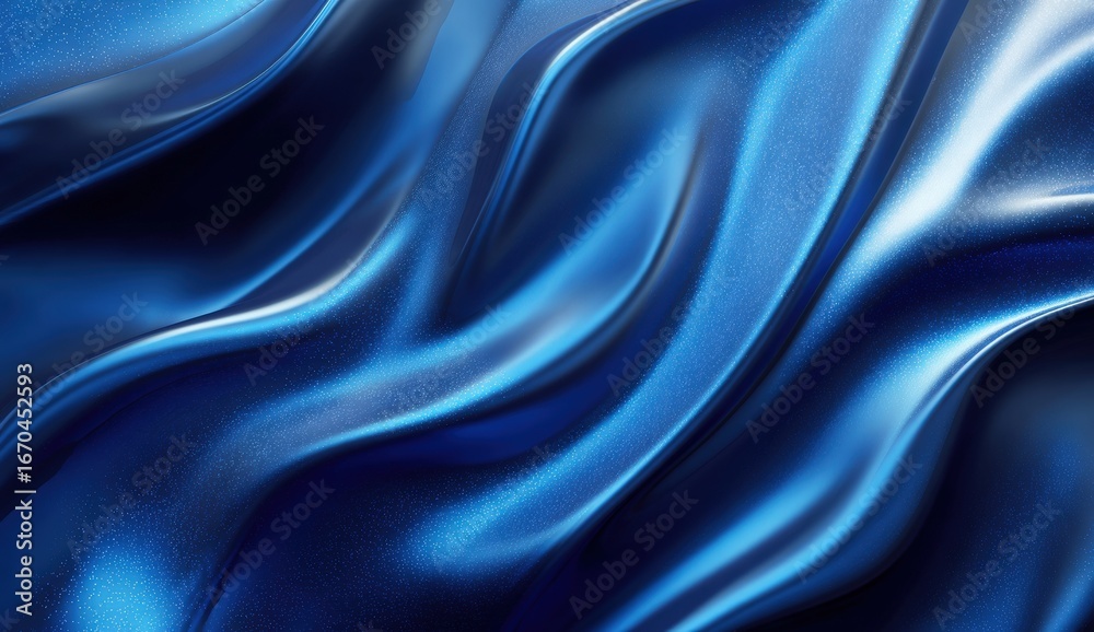 Obraz premium Deep blue silk folds