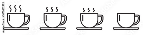 Cup line icon. Hot drink icon. Coffee or tea cup. 