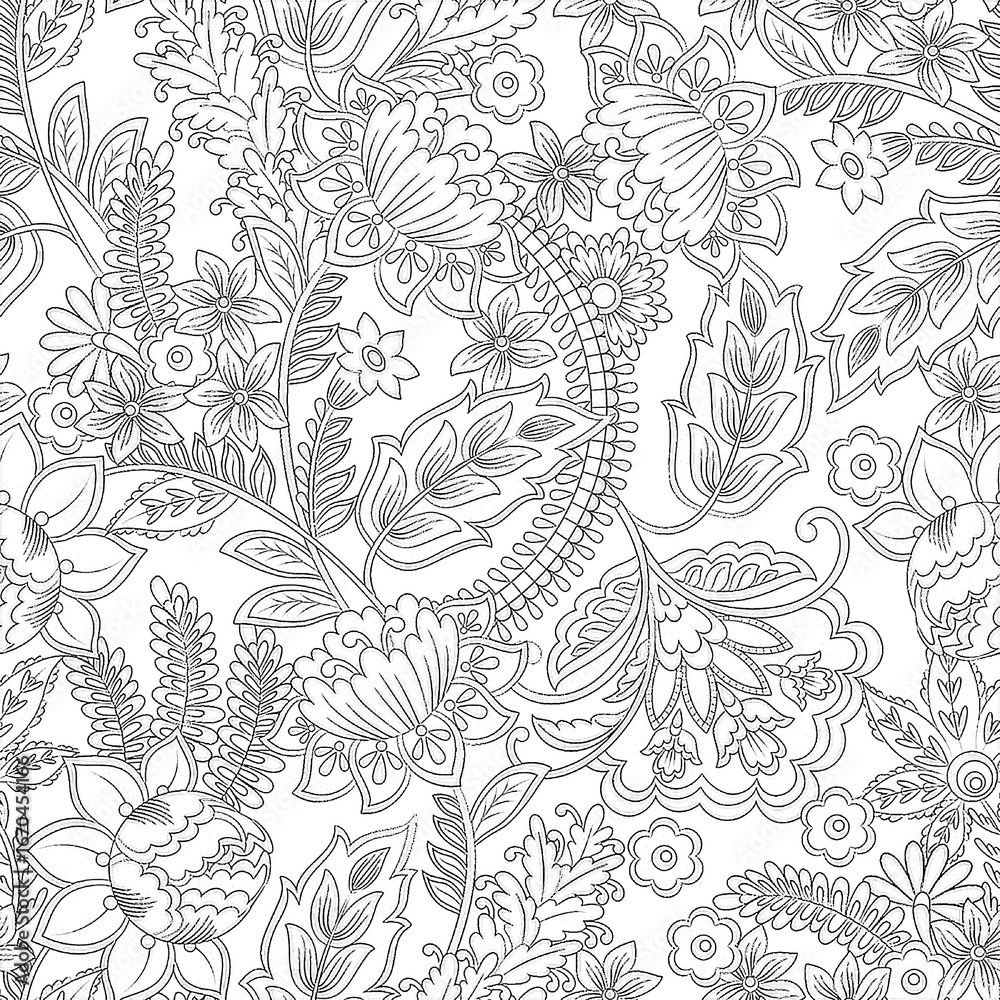 Fototapeta premium seamless pattern with flowers