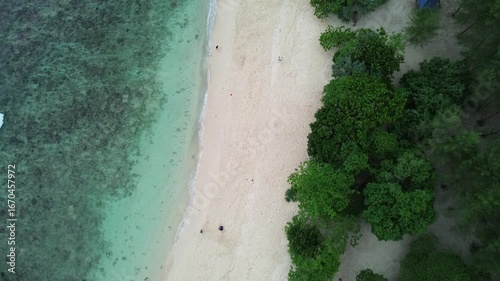 Wallpaper Mural Beautiful aerial view of Indonesia white sand beach and tropical beach in south east asia Torontodigital.ca