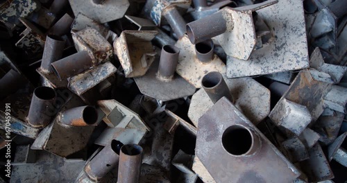 Wallpaper Mural Close-up of a pile of rusty metal parts with signs of wear. A few videos Torontodigital.ca