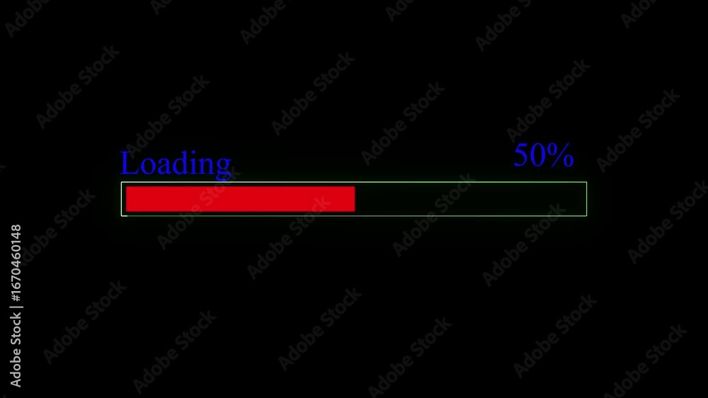 Vidéo Stock Loading progress bar animation from 0 to 100 with ...