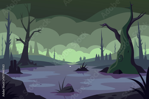 night in the forest