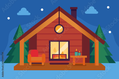 house in the night