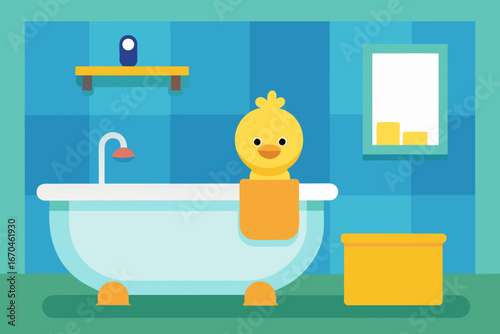 girl taking a bath