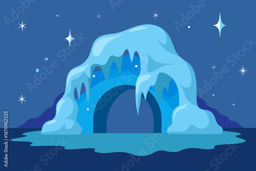 winter landscape with snow